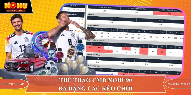 Thể thao CMD Nohu90 đa dạng các kèo chơi